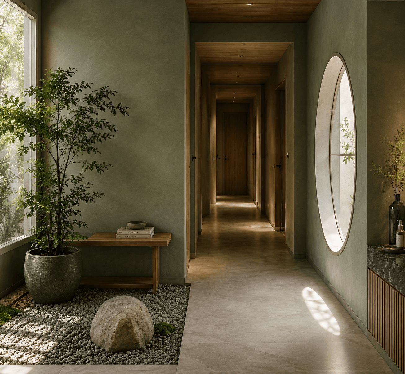 The hallway to the treatment rooms